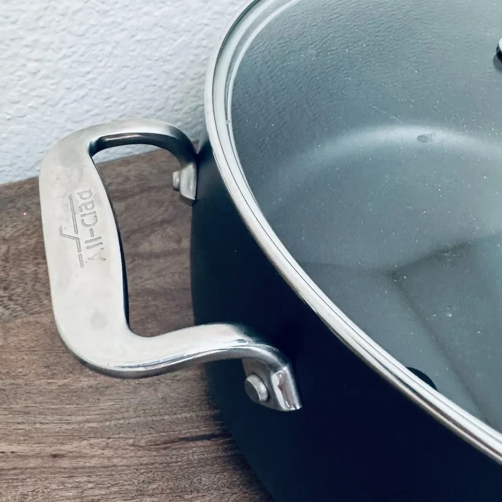 All-Clad HA1 Expert Cookware Nonstick Stockpot with Lid 8 qt